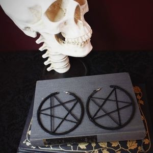 Pentagram Hoop Earrings